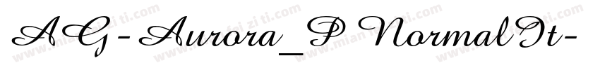AG-Aurora_P NormalIt字体转换